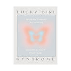 matte poster — “lucky girl syndrome: everything always works out for me” positive butterfly wall art Printify