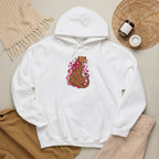 Pink Floral Leopard Hoodie – Playful Girly Gen Z Wildcat Sweatshirt