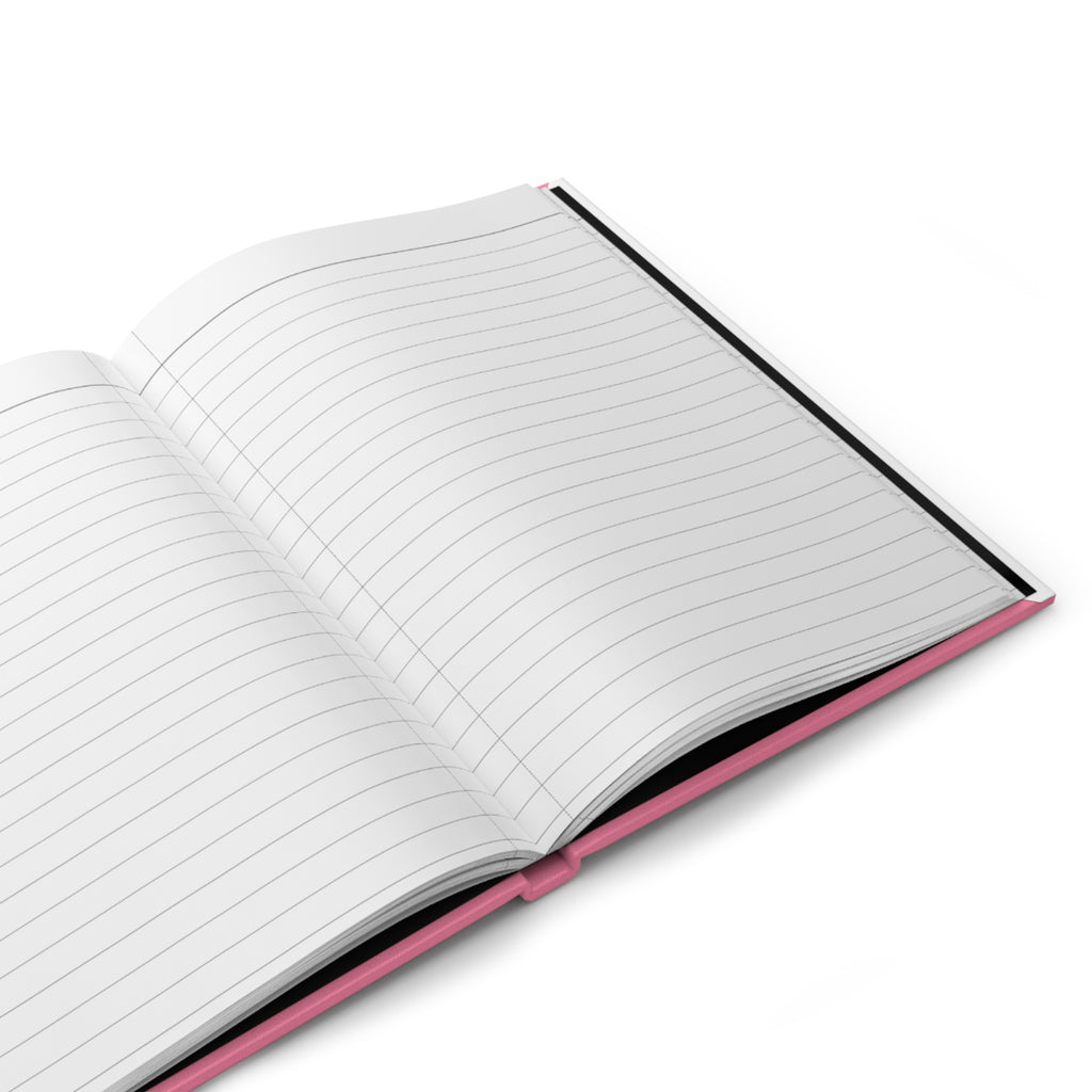 Hardcover Journal - "Mom I Am A Rich Man" Pink Motivational Notebook for Moms Printify