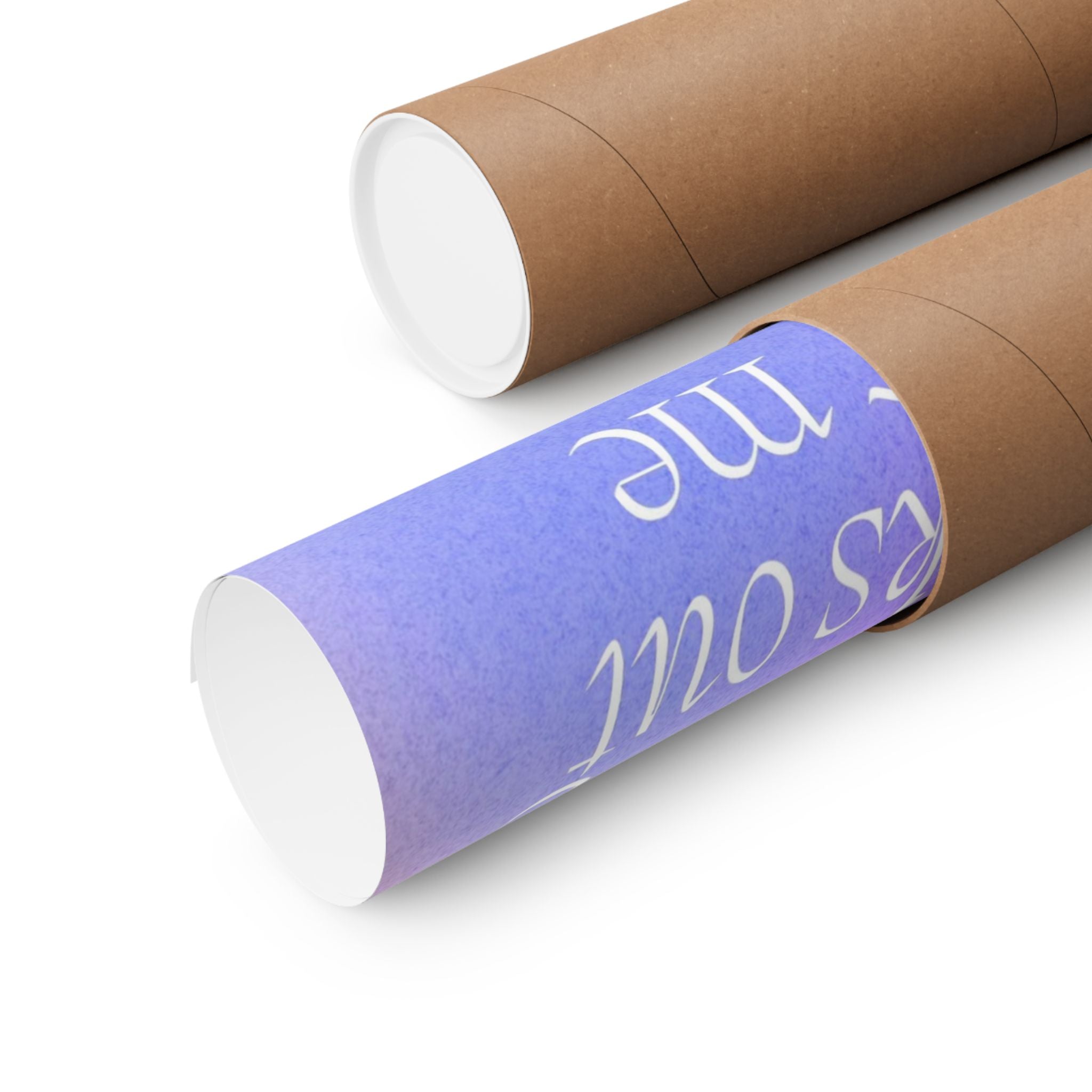 Inspirational Gradient Poster – “Everything Works Out for Me” Matte Vertical Wall Art Printify