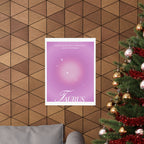 taurus constellation poster — pink zodiac matte poster Printify