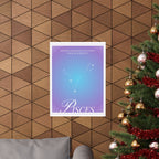 pisces constellation matte poster — astrological zodiac wall art Printify
