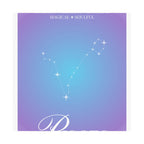 pisces constellation matte poster — astrological zodiac wall art Printify