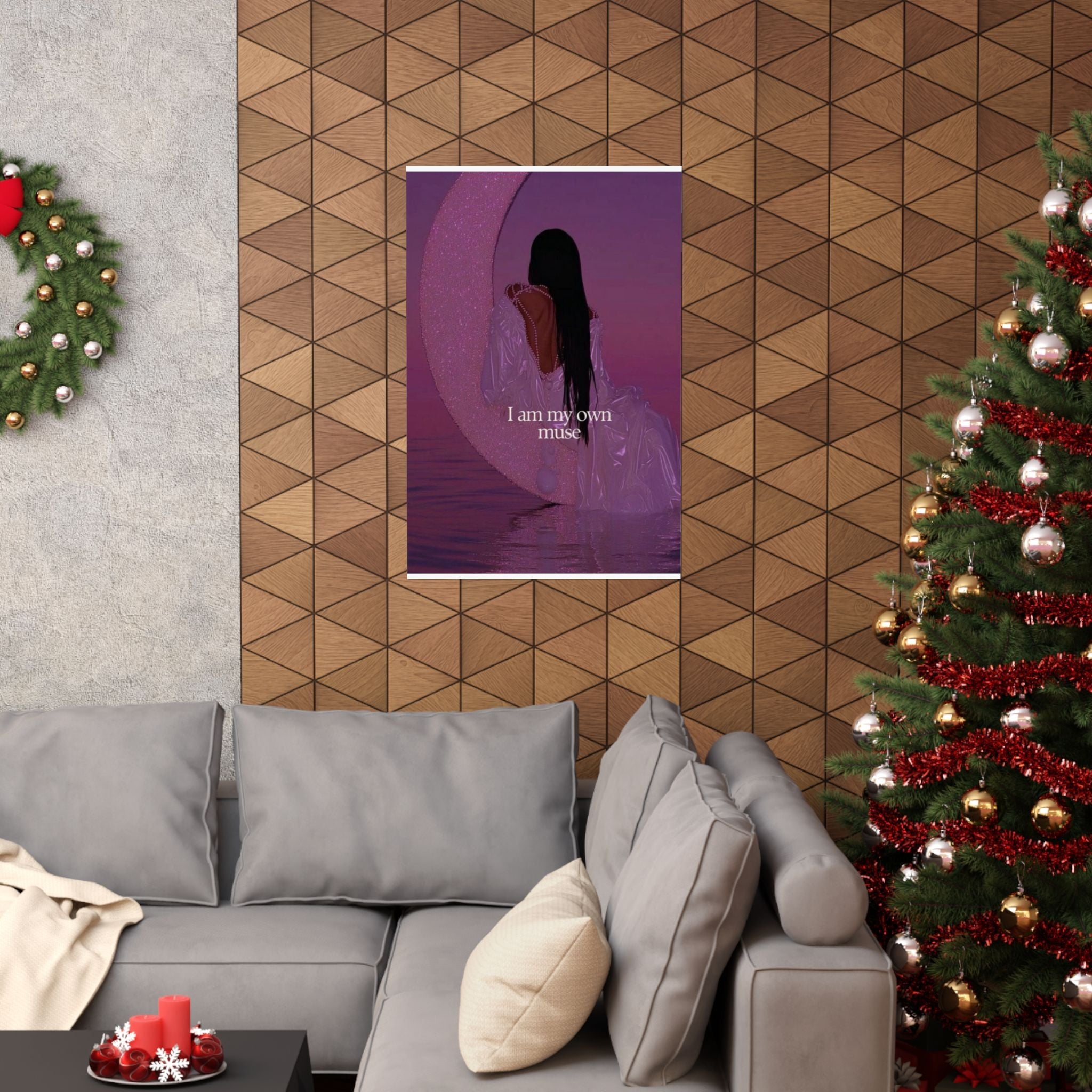 Inspirational Matte Poster — "I Am My Own Muse" Vertical Wall Art Printify