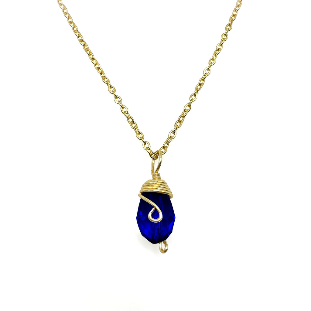Gold Birthstone necklace DC-Powered by People