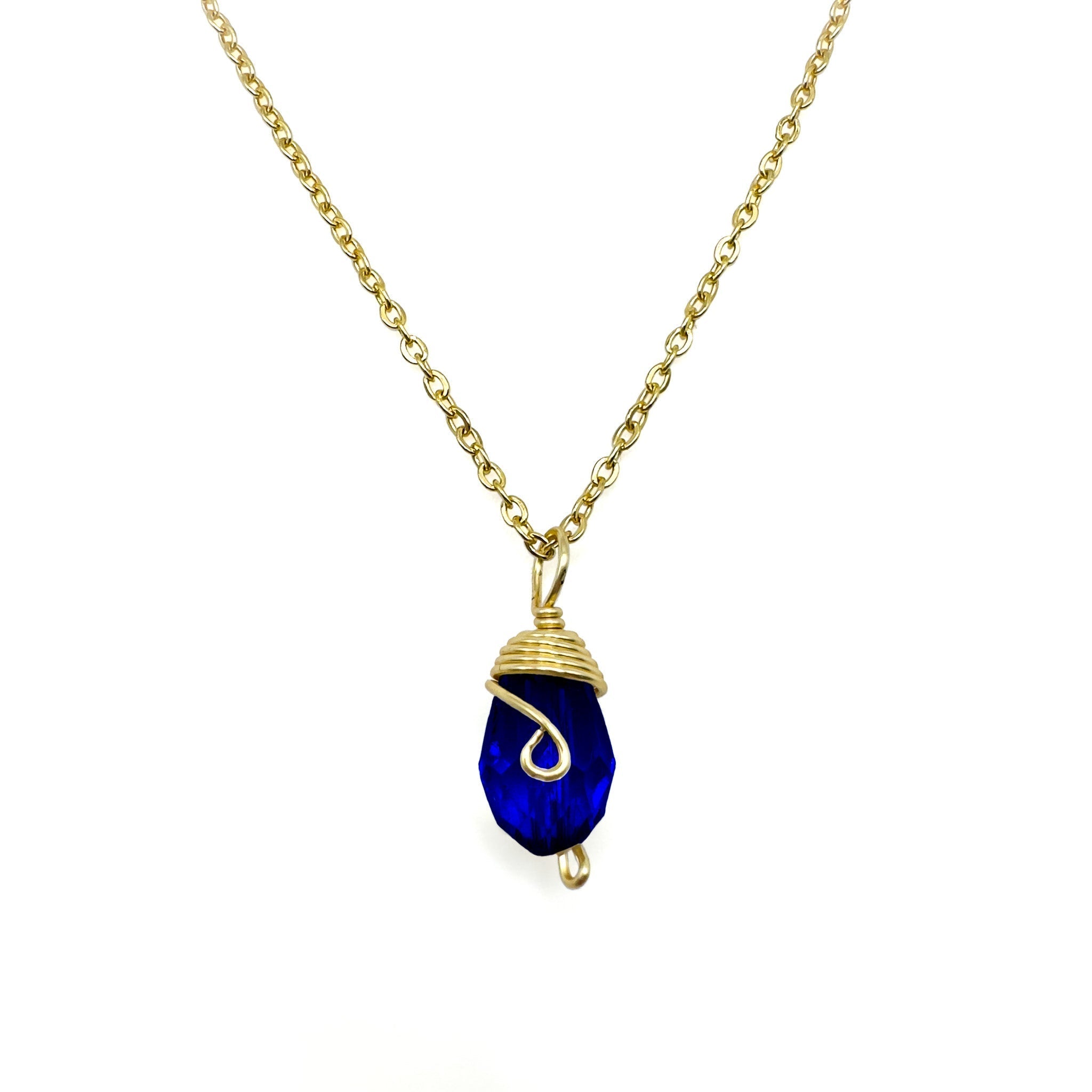 Gold Birthstone necklace DC-Powered by People