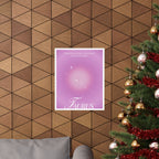 taurus constellation poster — pink zodiac matte poster Printify