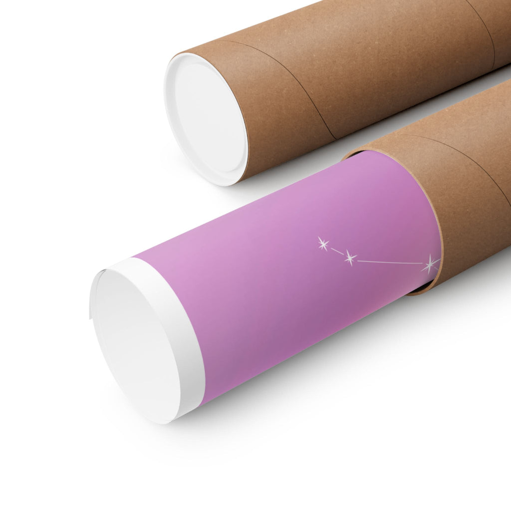 taurus constellation poster — pink zodiac matte poster Printify