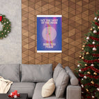 let the light of the moon poster — psychedelic retro wall art Printify