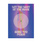 let the light of the moon poster — psychedelic retro wall art Printify