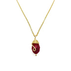 Gold Birthstone necklace DC-Powered by People