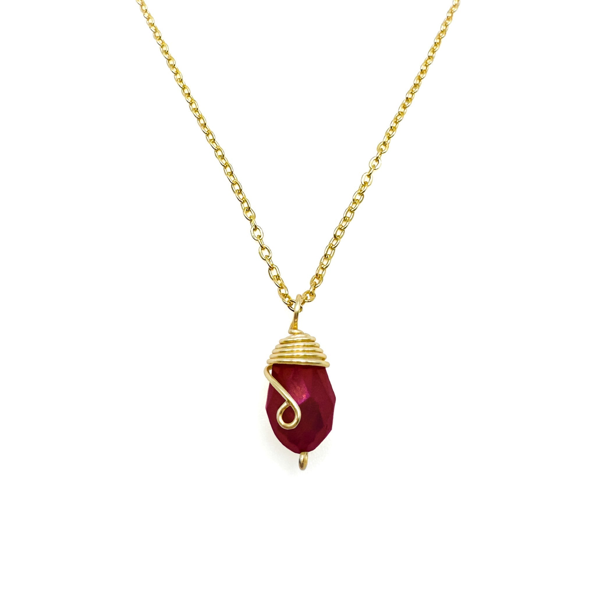 Gold Birthstone necklace DC-Powered by People