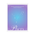 pisces constellation matte poster — astrological zodiac wall art Printify