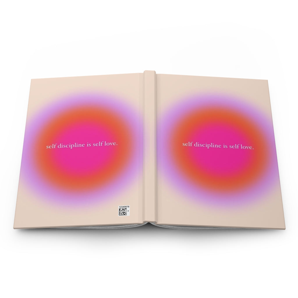 Self Discipline Is Self Love Hardcover Journal — Motivational Wellness Notebook Printify