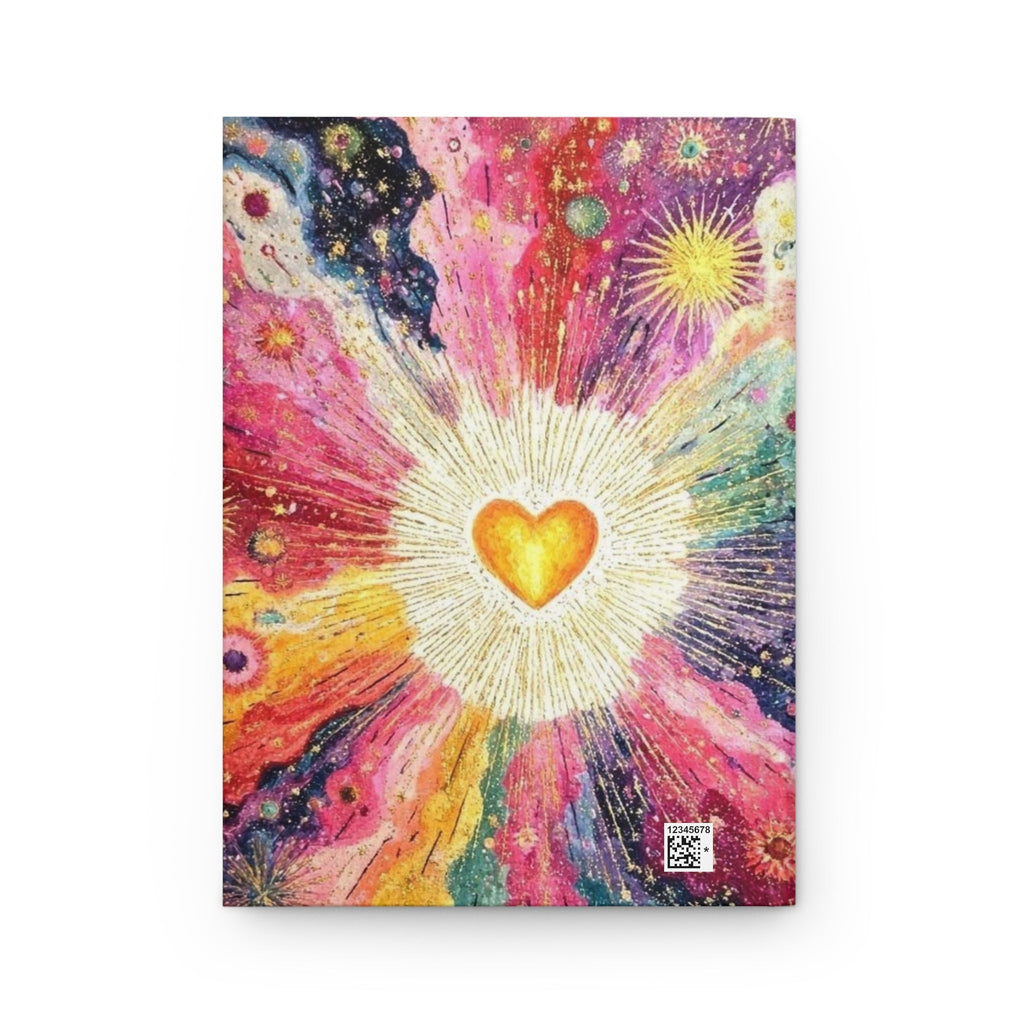 Cosmic Heart Hardcover Journal — Vibrant Spiritual Notebook for Gratitude, Dreams & Meditation Printify