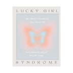 matte poster — “lucky girl syndrome: everything always works out for me” positive butterfly wall art Printify