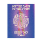 let the light of the moon poster — psychedelic retro wall art Printify