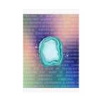 turquoise agate poster — matte healing stone wall art Printify