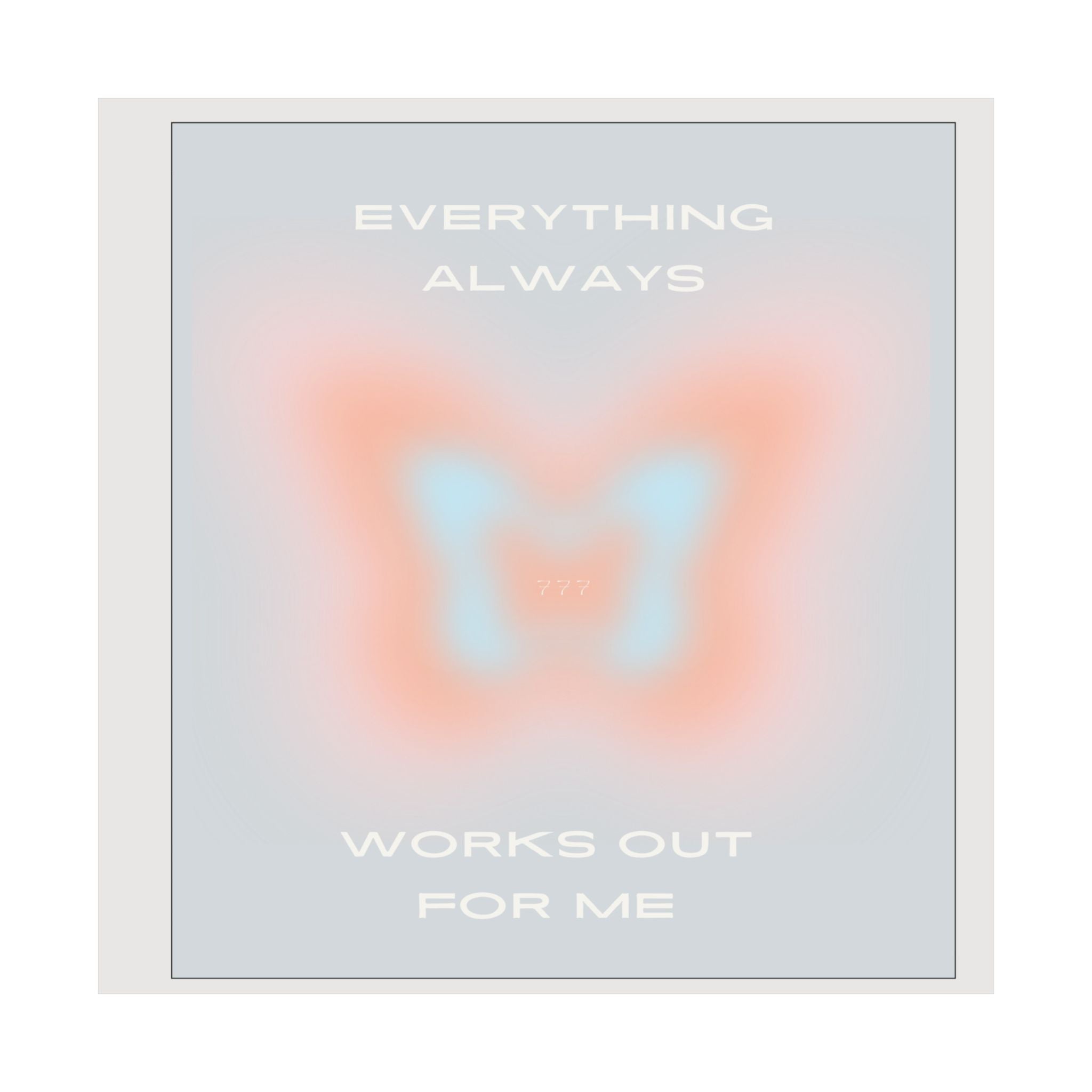 matte poster — “lucky girl syndrome: everything always works out for me” positive butterfly wall art Printify