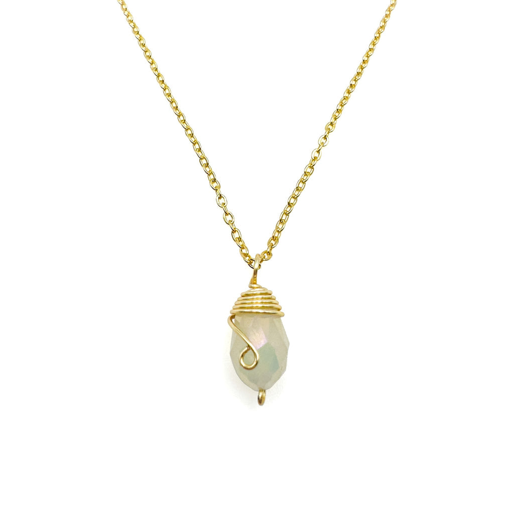 Gold Birthstone necklace DC-Powered by People