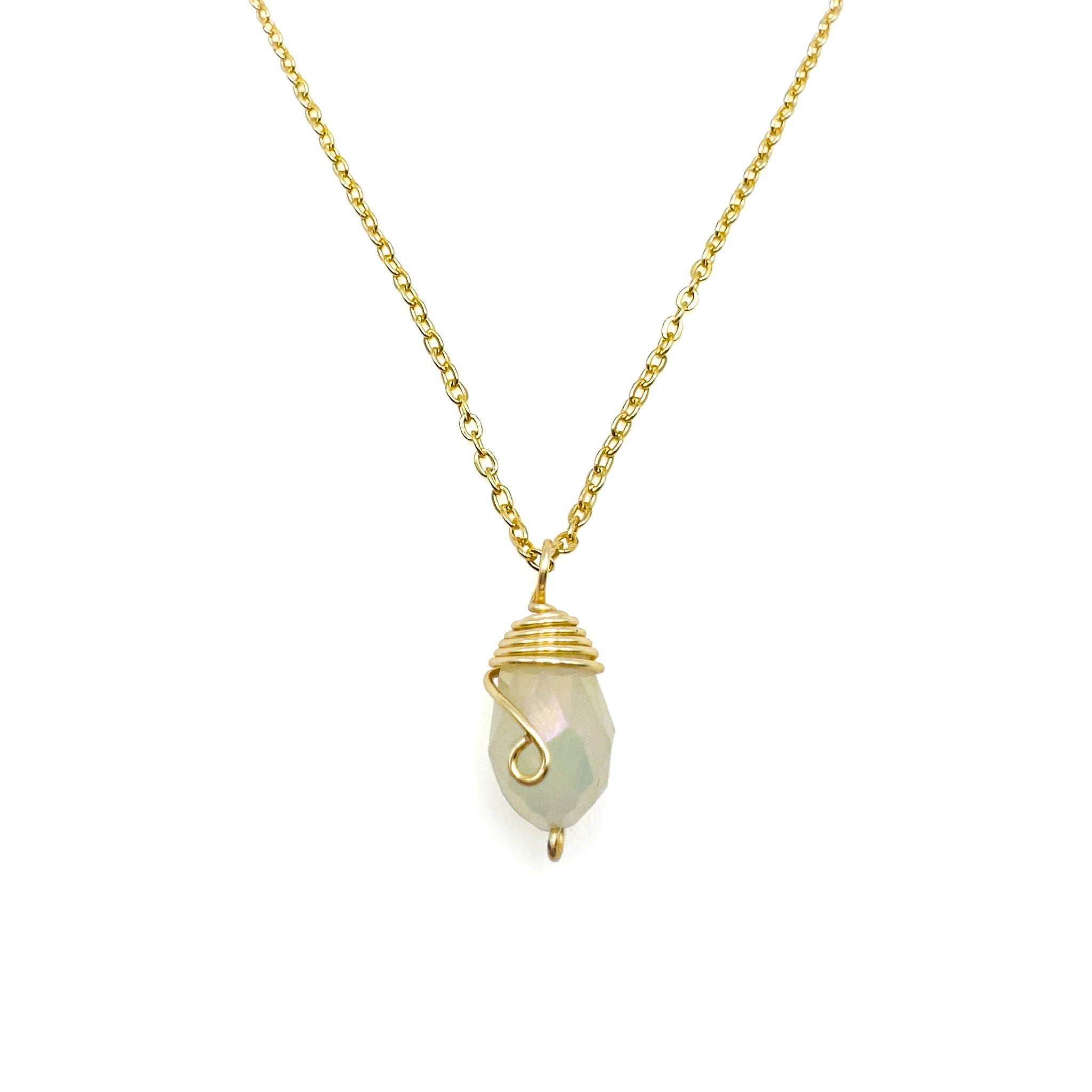 Gold Birthstone necklace DC-Powered by People