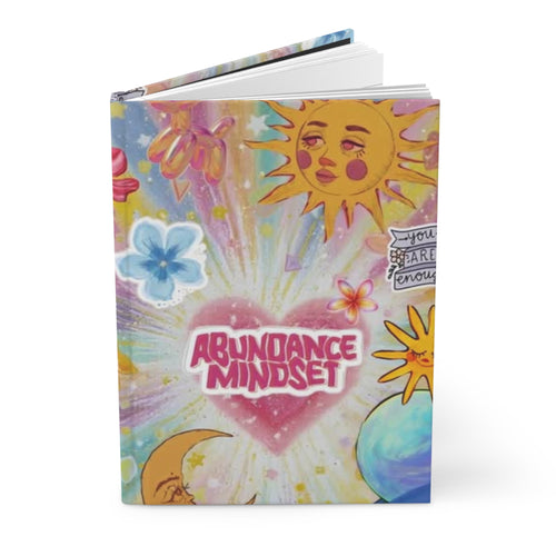 Abundance Mindset Hardcover Journal — Positive Affirmation Gratitude Notebook