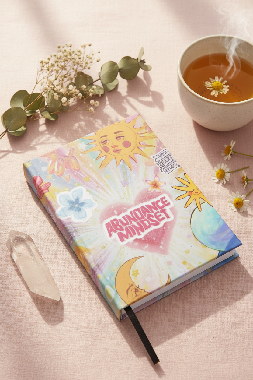 Abundance Mindset Hardcover Journal — Positive Affirmation Gratitude Notebook