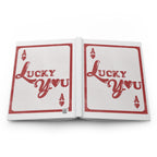 Lucky You Ace of Hearts Hardcover Journal — Vintage Playing Card Love Notebook Printify