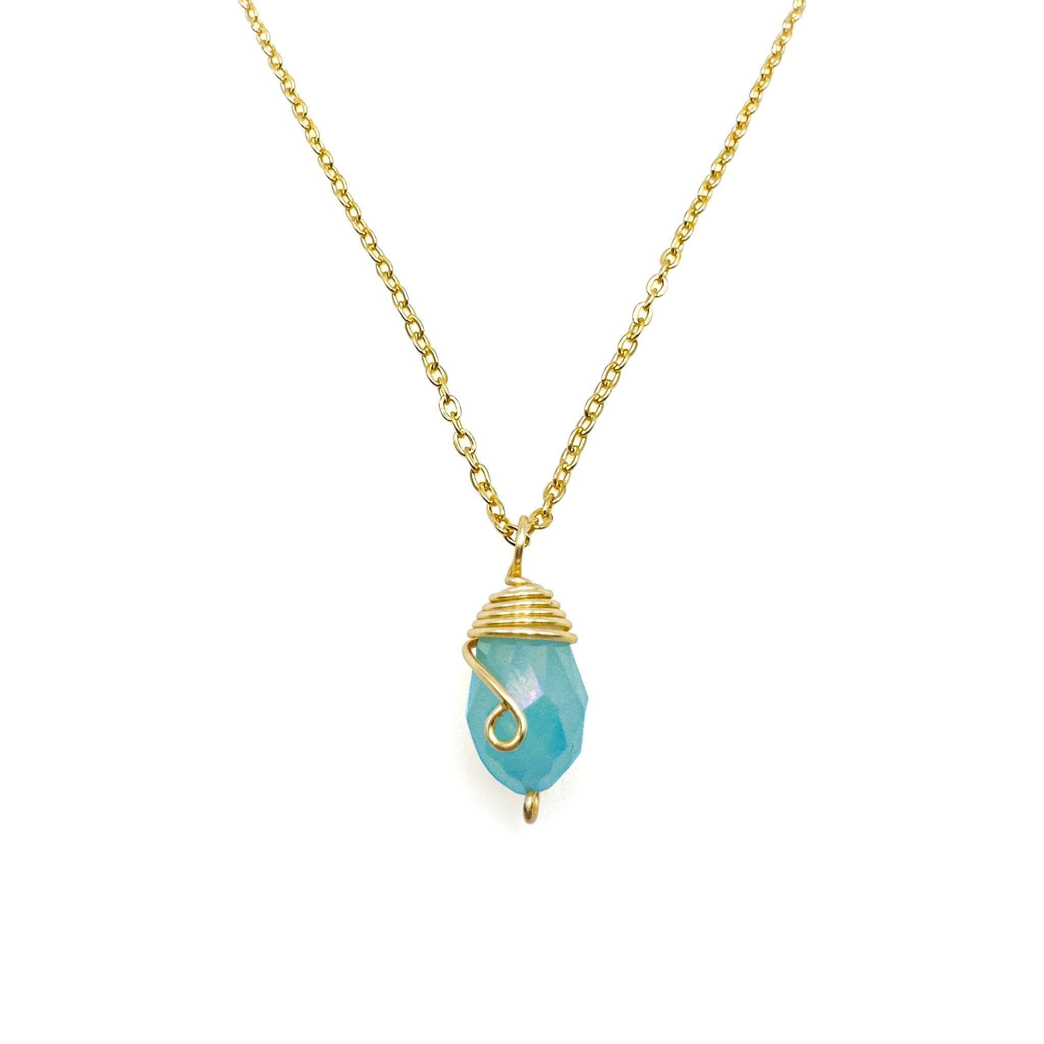 Gold Birthstone necklace DC-Powered by People