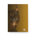Hardcover Journal — "I'm THAT Girl Energy" Glitter Silhouette Notebook Printify