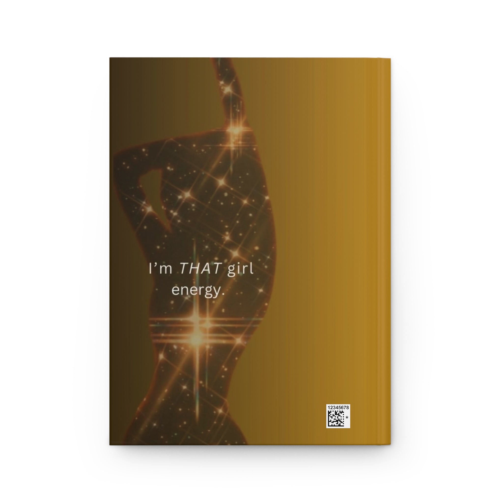 Hardcover Journal — "I'm THAT Girl Energy" Glitter Silhouette Notebook Printify
