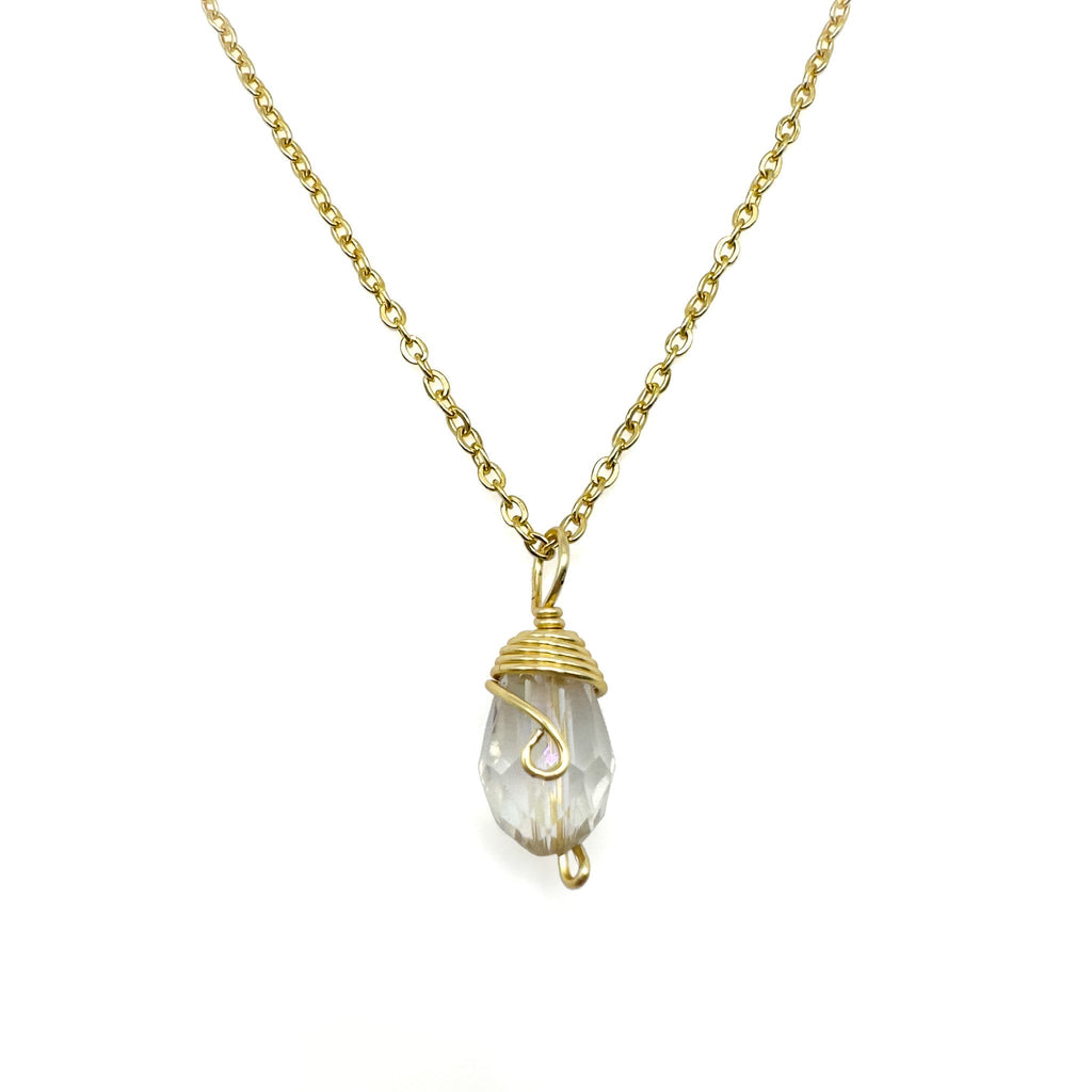 Gold Birthstone necklace DC-Powered by People