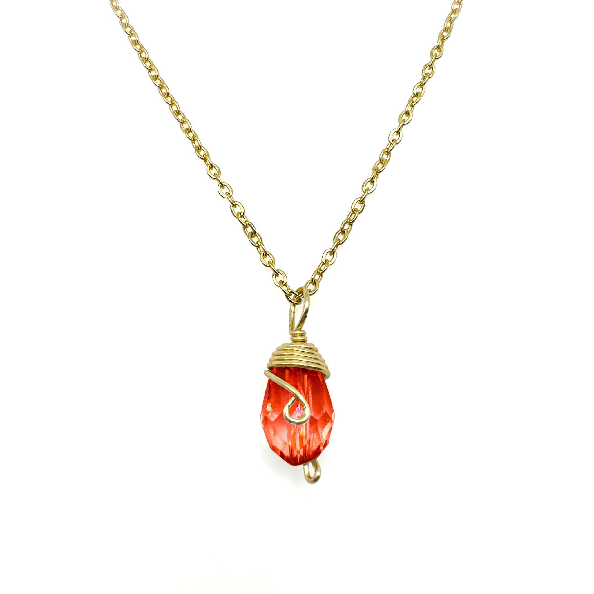 Gold Birthstone necklace DC-Powered by People