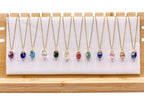 Gold Birthstone necklace DC-Powered by People