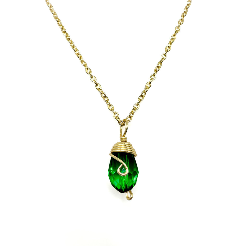 Gold Birthstone necklace DC-Powered by People